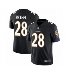 Men's Baltimore Ravens #28 Justin Bethel Black Alternate Vapor Untouchable Limited Player Football Jersey