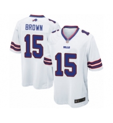 Men's Buffalo Bills #15 John Brown Game White Football Jersey