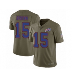 Men's Buffalo Bills #15 John Brown Limited Olive 2017 Salute to Service Football Jersey