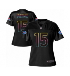 Women's Buffalo Bills #15 John Brown Game Black Fashion Football Jersey