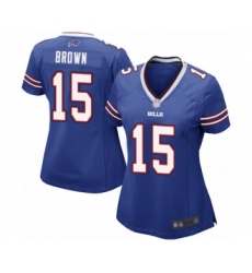 Women's Buffalo Bills #15 John Brown Game Royal Blue Team Color Football Jersey