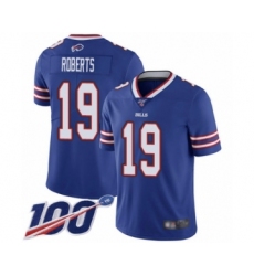 Men's Buffalo Bills #19 Andre Roberts Royal Blue Team Color Vapor Untouchable Limited Player 100th Season Football Jersey