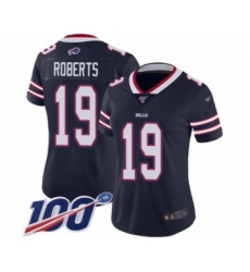 Women's Buffalo Bills #19 Andre Roberts Limited Navy Blue Inverted Legend 100th Season Football Jersey