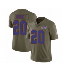 Youth Buffalo Bills #20 Frank Gore Limited Olive 2017 Salute to Service Football Jersey