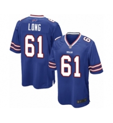 Men's Buffalo Bills #61 Spencer Long Game Royal Blue Team Color Football Jersey