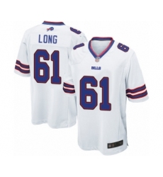 Men's Buffalo Bills #61 Spencer Long Game White Football Jersey