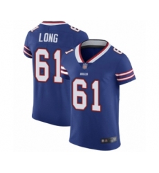 Men's Buffalo Bills #61 Spencer Long Royal Blue Team Color Vapor Untouchable Elite Player Football Jersey