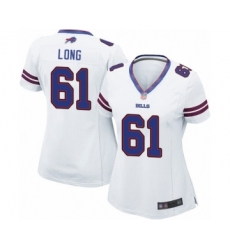 Women's Buffalo Bills #61 Spencer Long Game White Football Jersey
