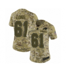 Women's Buffalo Bills #61 Spencer Long Limited Camo 2018 Salute to Service Football Jersey