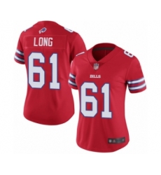 Women's Buffalo Bills #61 Spencer Long Limited Red Rush Vapor Untouchable Football Jersey