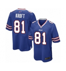 Men's Buffalo Bills #81 Tyler Kroft Game Royal Blue Team Color Football Jersey