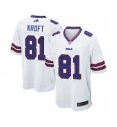Men's Buffalo Bills #81 Tyler Kroft Game White Football Jersey