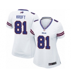 Women's Buffalo Bills #81 Tyler Kroft Game White Football Jersey