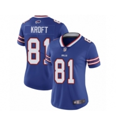 Women's Buffalo Bills #81 Tyler Kroft Royal Blue Team Color Vapor Untouchable Elite Player Football Jersey