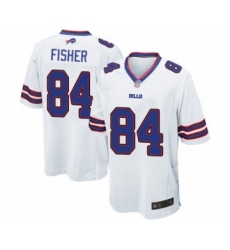 Men's Buffalo Bills #84 Jake Fisher Game White Football Jersey