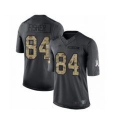 Men's Buffalo Bills #84 Jake Fisher Limited Black 2016 Salute to Service Football Jersey