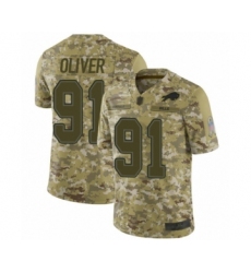 Men's Buffalo Bills #91 Ed Oliver Limited Camo 2018 Salute to Service Football Jersey