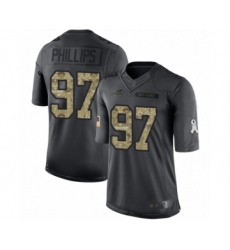 Men's Buffalo Bills #97 Jordan Phillips Limited Black 2016 Salute to Service Football Jersey