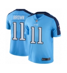 Youth Tennessee Titans #11 A.J. Brown Limited Light Blue Rush Vapor Untouchable Football Jersey