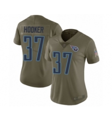 Women's Tennessee Titans #37 Amani Hooker Limited Olive 2017 Salute to Service Football Jersey