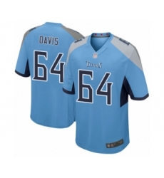 Men's Tennessee Titans #64 Nate Davis Game Light Blue Alternate Football Jersey
