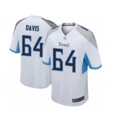 Men's Tennessee Titans #64 Nate Davis Game White Football Jersey