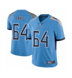 Men's Tennessee Titans #64 Nate Davis Light Blue Alternate Vapor Untouchable Limited Player Football Jersey
