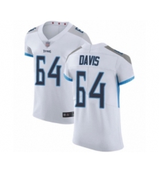 Men's Tennessee Titans #64 Nate Davis White Vapor Untouchable Elite Player Football Jersey