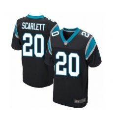 Men's Carolina Panthers #20 Jordan Scarlett Elite Black Team Color Football Jersey