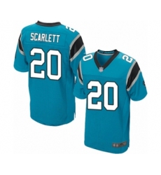 Men's Carolina Panthers #20 Jordan Scarlett Elite Blue Alternate Football Jersey