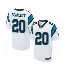 Men's Carolina Panthers #20 Jordan Scarlett Elite White Football Jersey