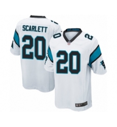 Men's Carolina Panthers #20 Jordan Scarlett Game White Football Jersey