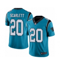 Men's Carolina Panthers #20 Jordan Scarlett Limited Blue Rush Vapor Untouchable Football Jersey