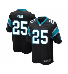 Men's Carolina Panthers #25 Eric Reid Game Black Team Color Football Jersey