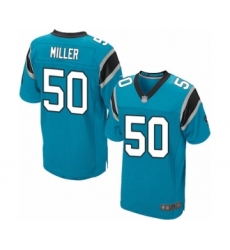 Men's Carolina Panthers #50 Christian Miller Elite Blue Alternate Football Jersey