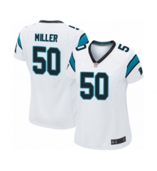 Women's Carolina Panthers #50 Christian Miller Game White Football Jersey