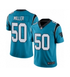 Youth Carolina Panthers #50 Christian Miller Limited Blue Rush Vapor Untouchable Football Jersey