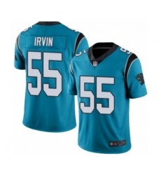Men's Carolina Panthers #55 Bruce Irvin Limited Blue Rush Vapor Untouchable Football Jersey