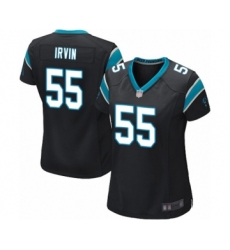 Women's Carolina Panthers #55 Bruce Irvin Game Black Team Color Football Jersey