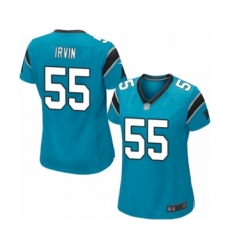 Women's Carolina Panthers #55 Bruce Irvin Game Blue Alternate Football Jersey