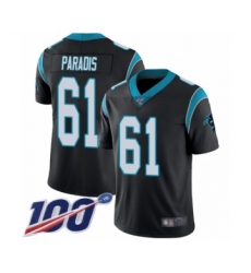 Men's Carolina Panthers #61 Matt Paradis Black Team Color Vapor Untouchable Limited Player 100th Season Football Jersey