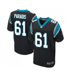 Men's Carolina Panthers #61 Matt Paradis Elite Black Team Color Football Jersey