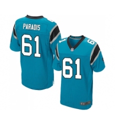 Men's Carolina Panthers #61 Matt Paradis Elite Blue Alternate Football Jersey