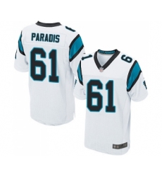 Men's Carolina Panthers #61 Matt Paradis Elite White Football Jersey