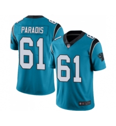 Men's Carolina Panthers #61 Matt Paradis Limited Blue Rush Vapor Untouchable Football Jersey