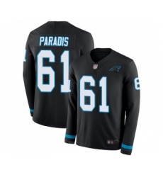 Youth Carolina Panthers #61 Matt Paradis Limited Black Therma Long Sleeve Football Jersey