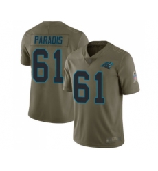 Youth Carolina Panthers #61 Matt Paradis Limited Olive 2017 Salute to Service Football Jersey