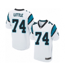 Men's Carolina Panthers #74 Greg Little Elite White Football Jersey