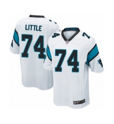 Men's Carolina Panthers #74 Greg Little Game White Football Jersey