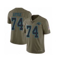Youth Carolina Panthers #74 Greg Little Limited Olive 2017 Salute to Service Football Jersey